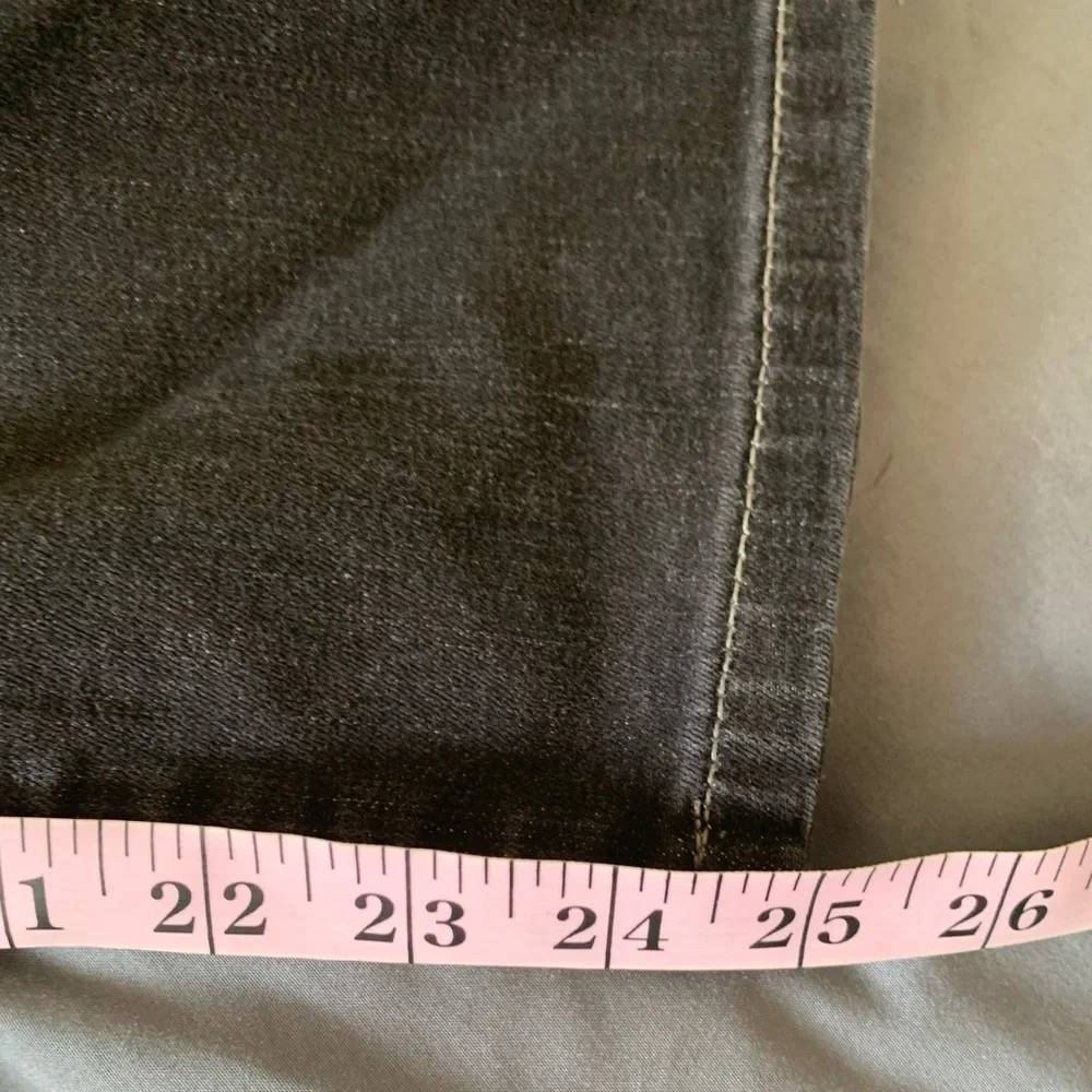 Eileen Fisher Designer Neutral Washed Black Organic Cotton Cropped Jeans Size 6 - Picture 8 of 8